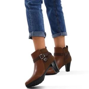 Double Buckle Chunky Heel Ankle Boots‎